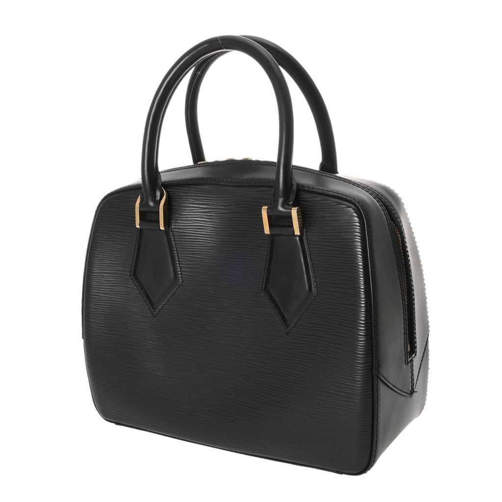Louis Vuitton Black Leather Handbag (Pre-Owned)