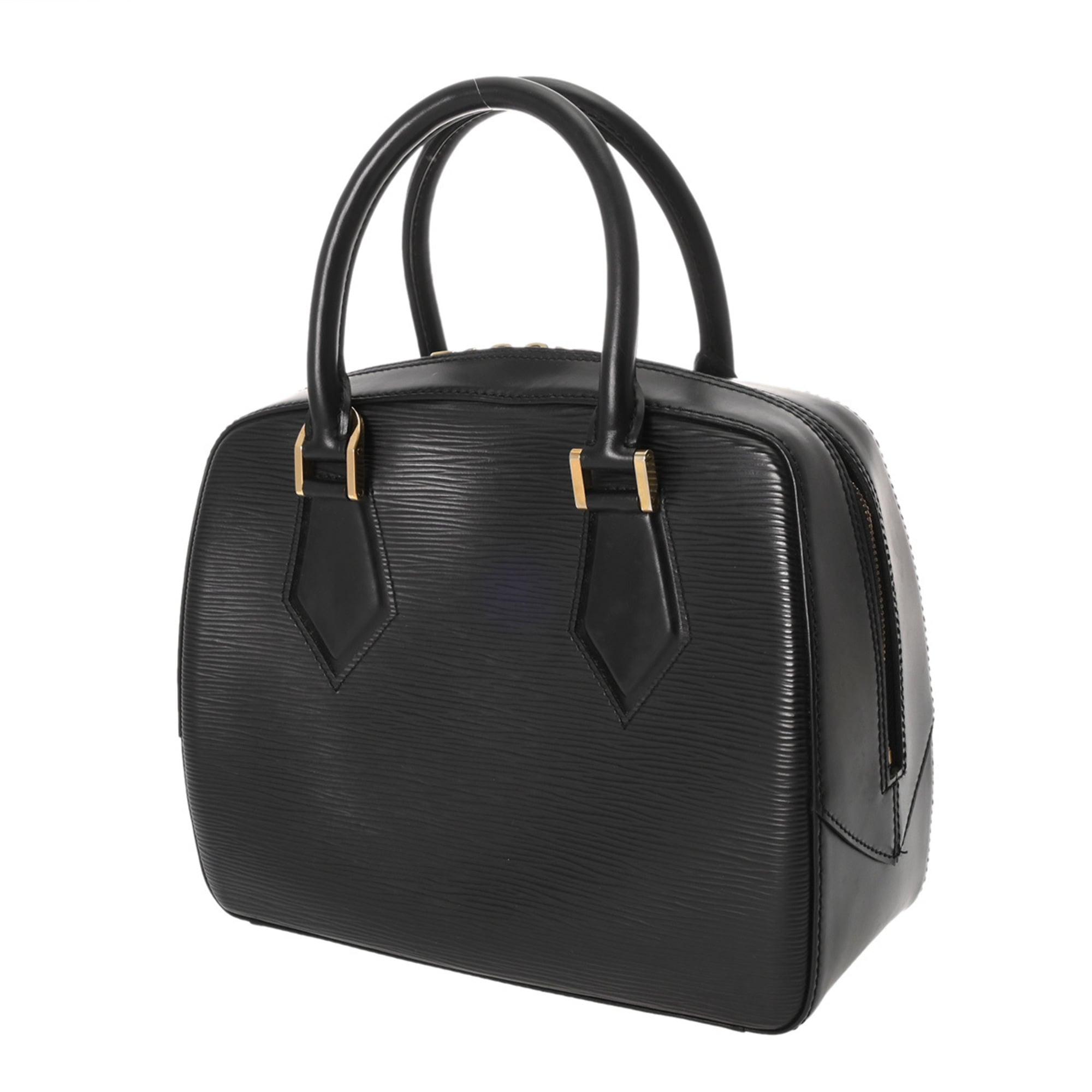 Louis Vuitton Black Leather Handbag (Pre-Owned)