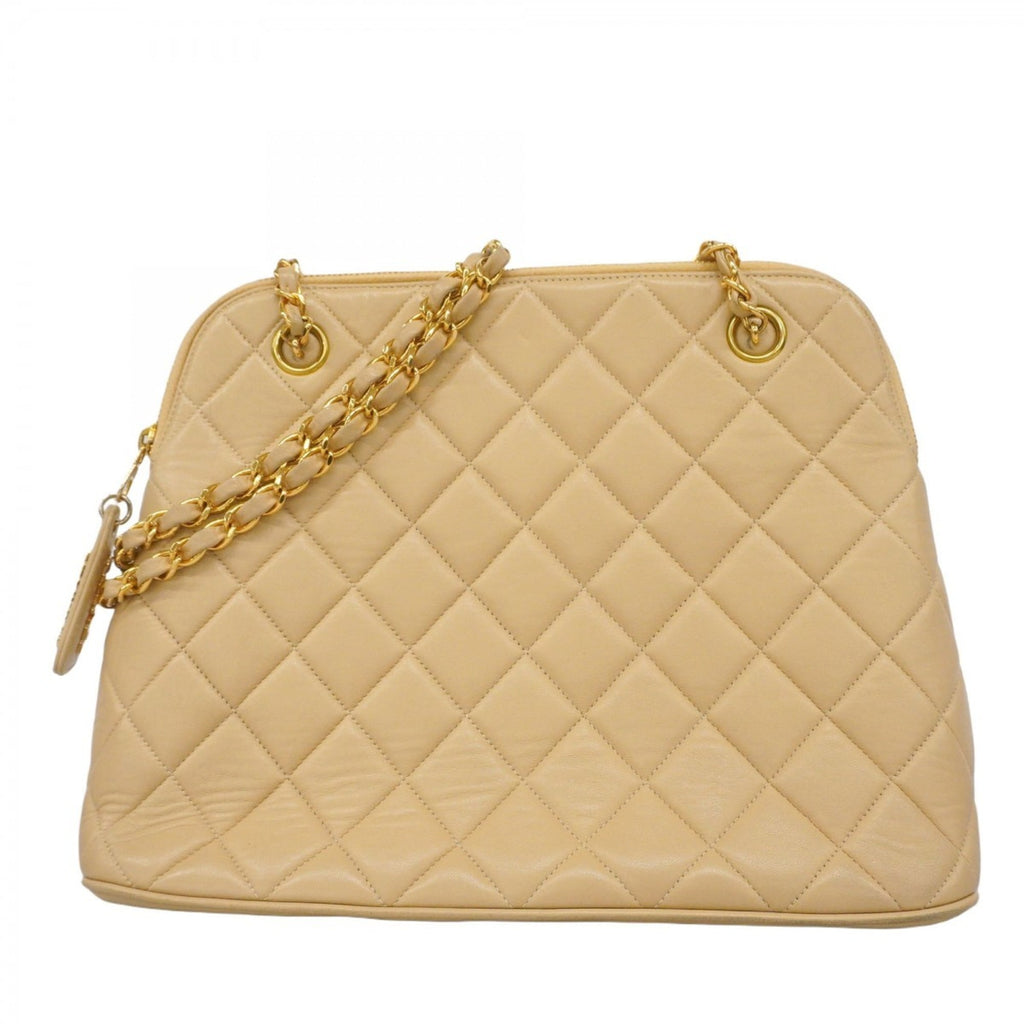 Chanel Beige Leather Shoulder Bag (Pre-Owned)