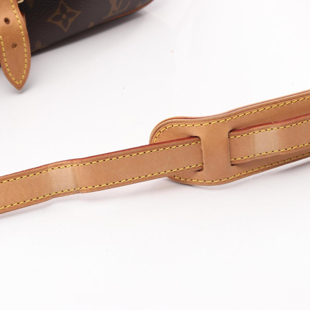 Louis Vuitton Brown Monogram Coated Canvas Leather Shoulder Bag (Pre-Owned)