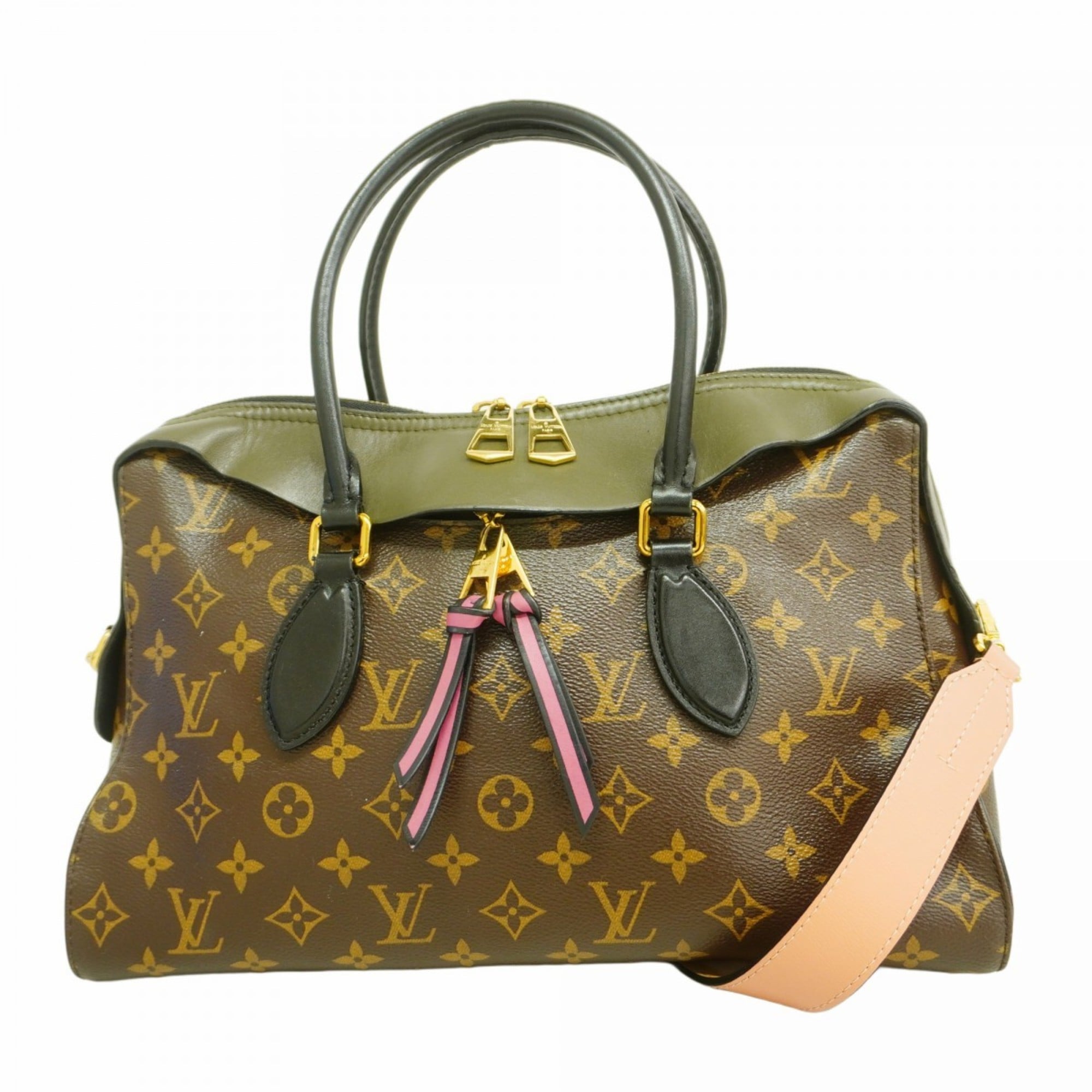 Louis Vuitton Brown Khaki Handbag (Pre-Owned)
