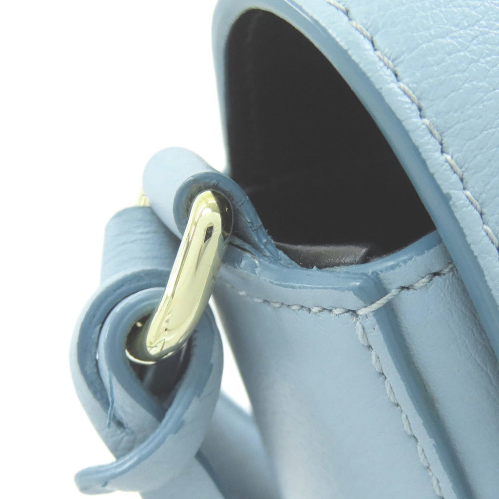 Salvatore Ferragamo Light Blue Leather Shoulder Bag (Pre-Owned)