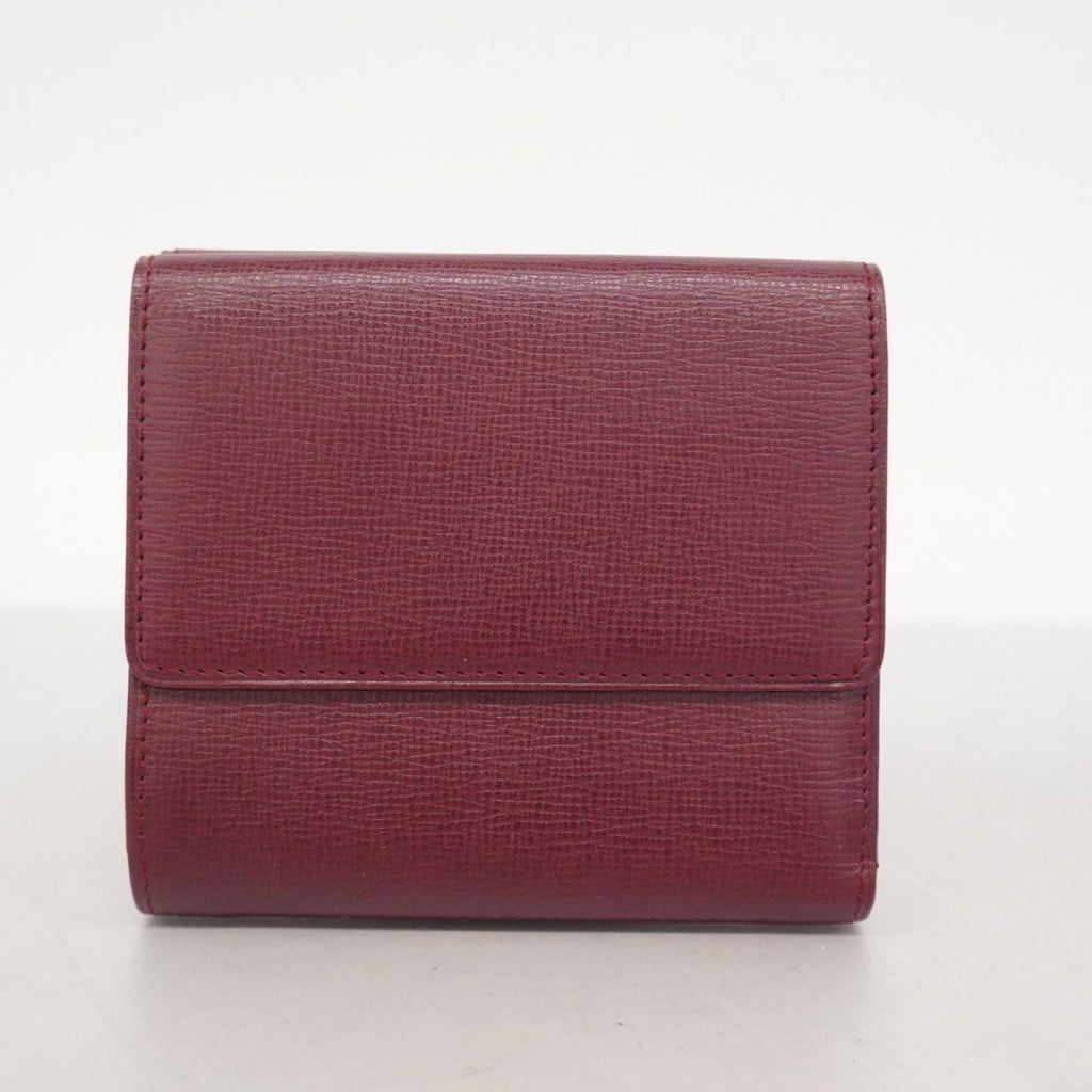Cartier Bordeaux Leather Wallet (Tri-Fold) (Pre-Owned)