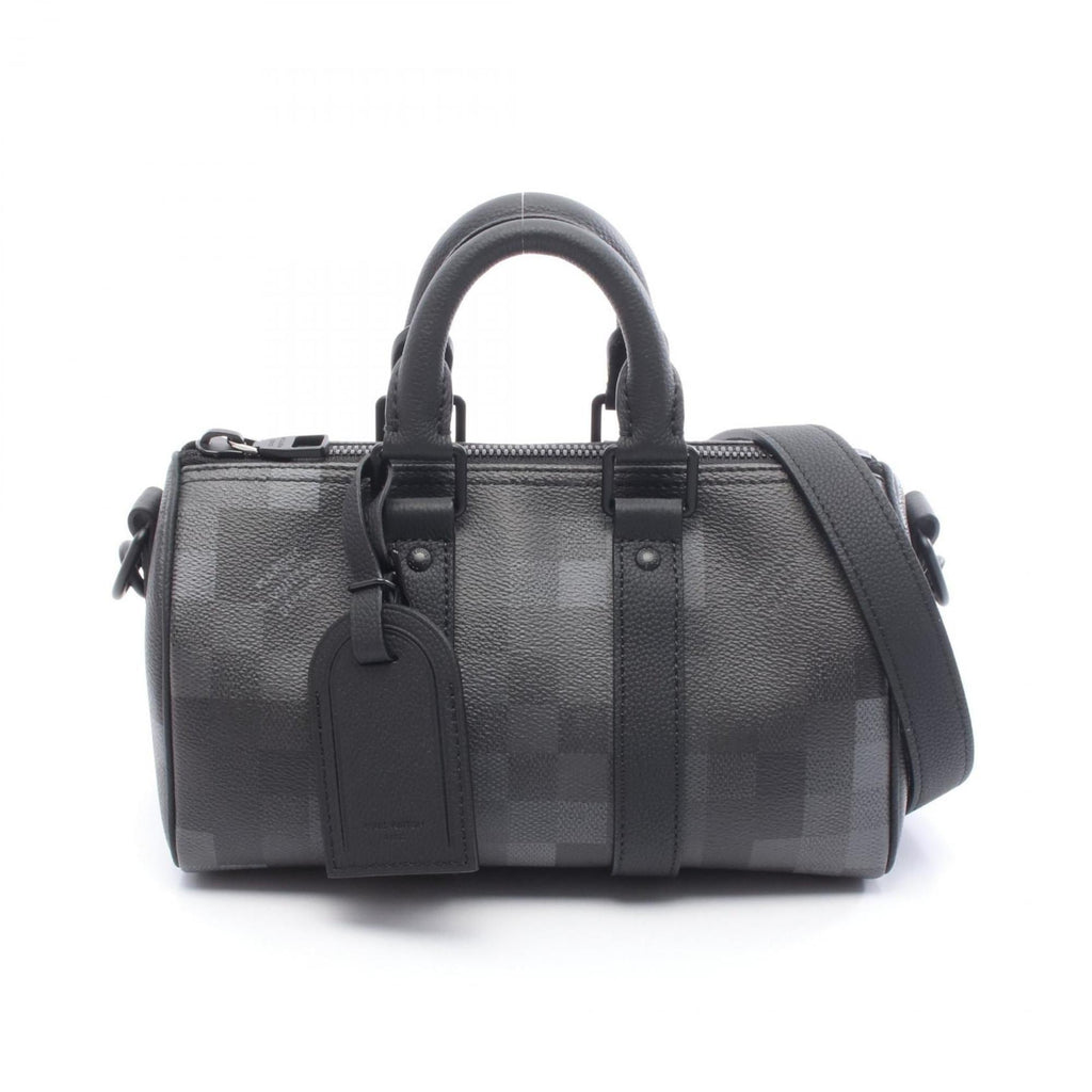 Louis Vuitton Black Coated Canvas Leather Handbag (Pre-Owned)