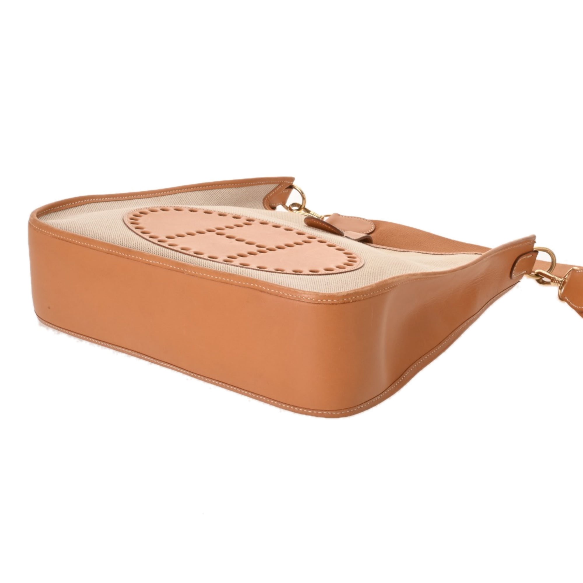 Hermes Natural Toile H Chamonix Leather Shoulder Bag (Pre-Owned)