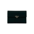 Prada Black Nylon Leather Wallet (Tri-Fold) (Pre-Owned)