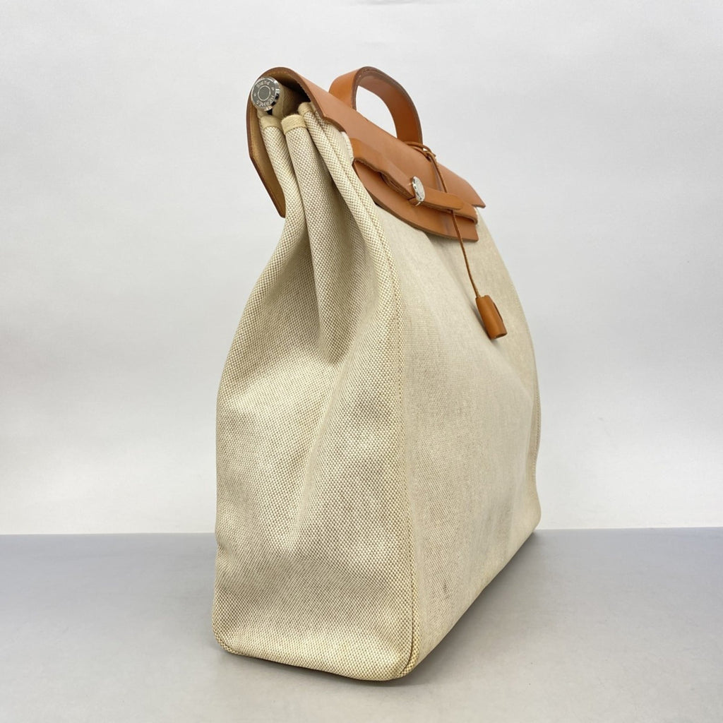 Hermes Natural Toile H Handbag (Pre-Owned)