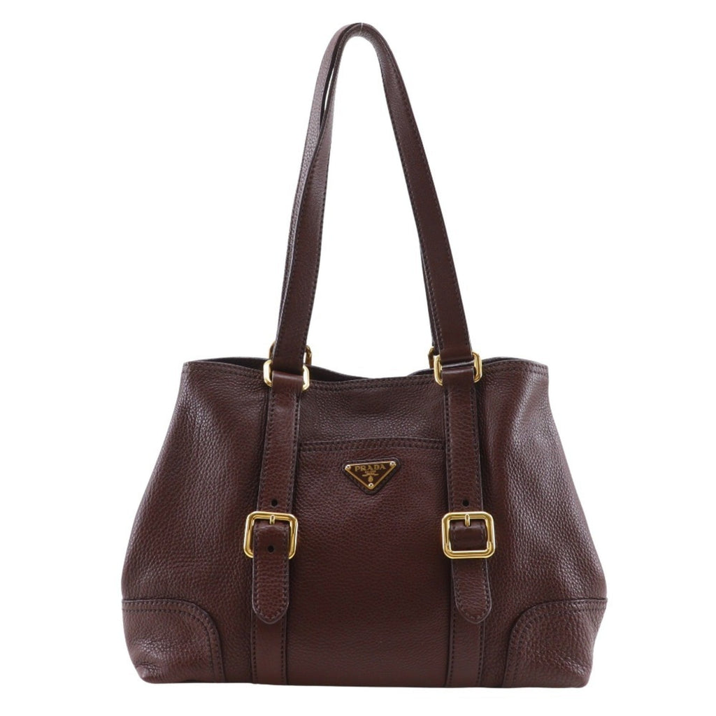 Prada Brown Leather Tote Bag (Pre-Owned)