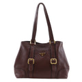 Prada Brown Leather Tote Bag (Pre-Owned)