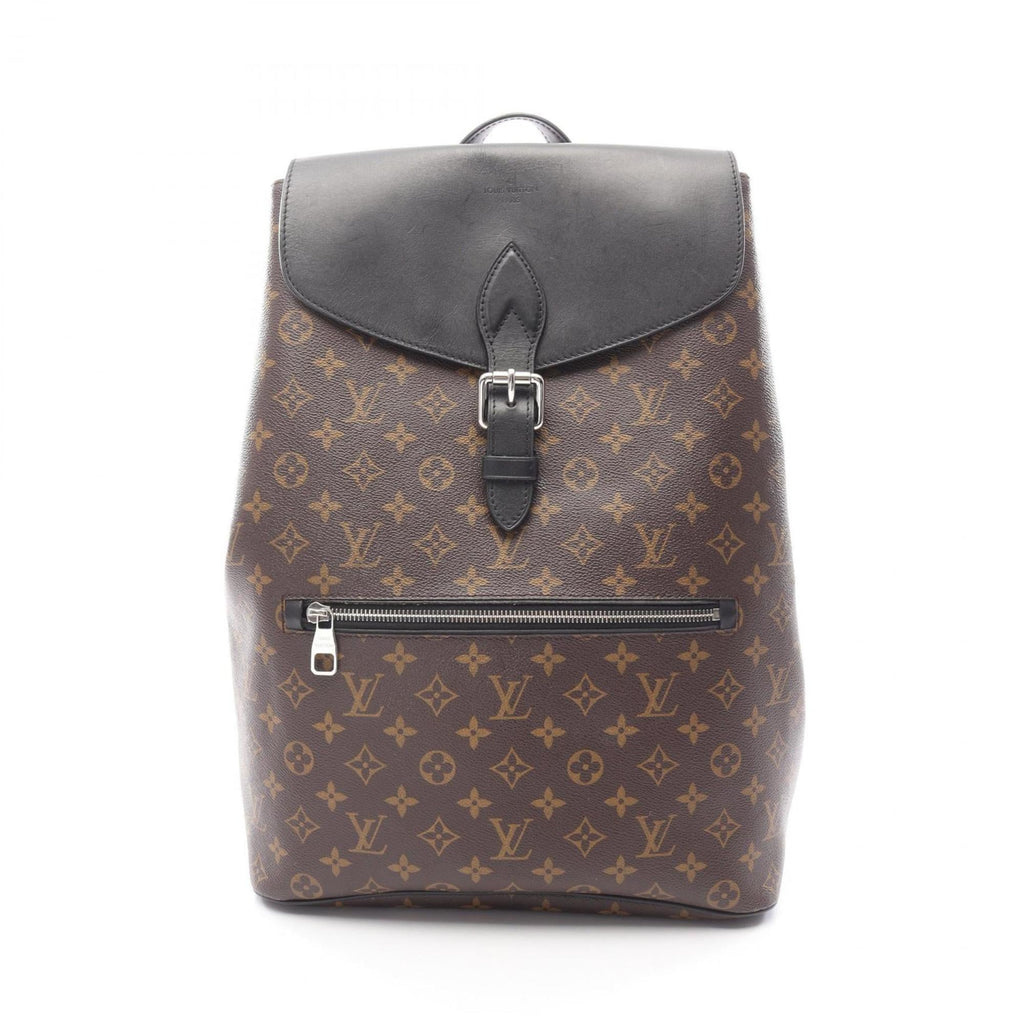 Louis Vuitton Black Brown Monogram Leather Backpack (Pre-Owned)