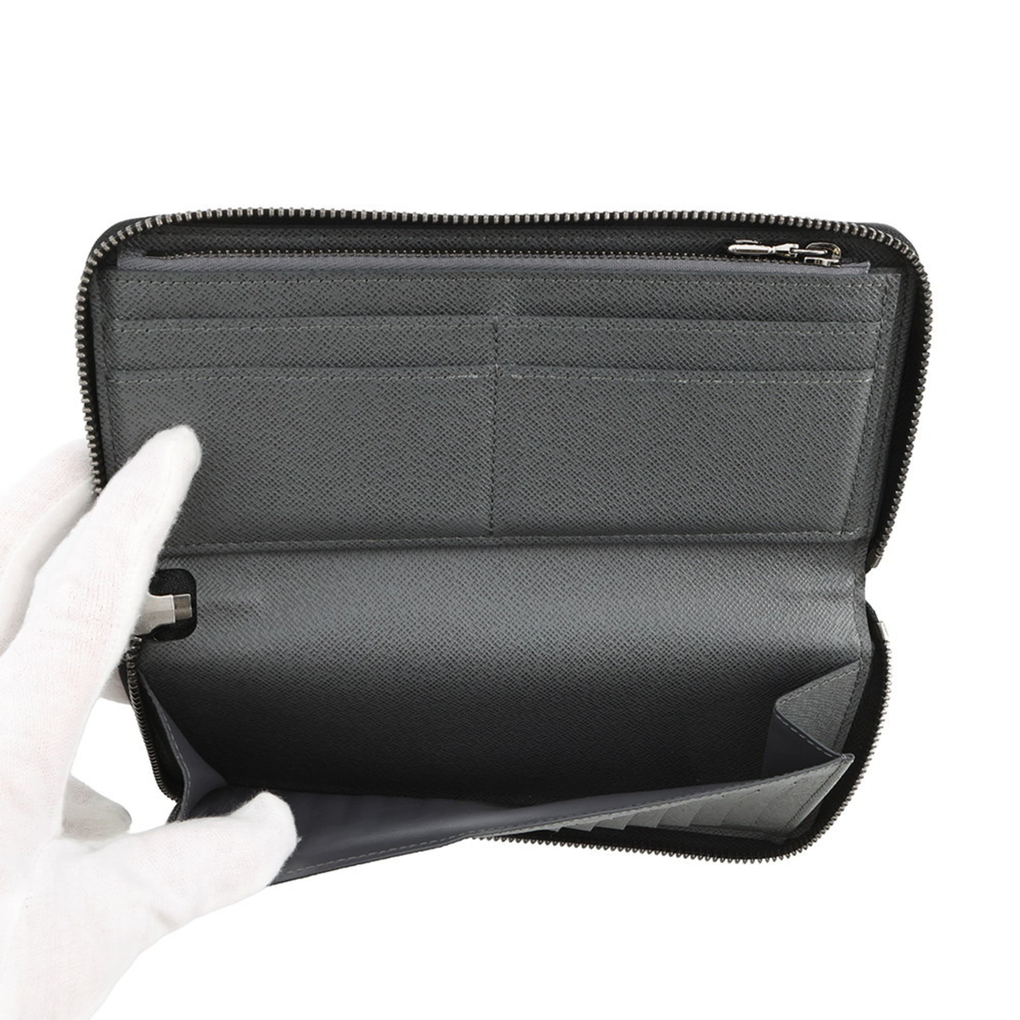 Louis Vuitton Monogram Eclipse Gray Monogram Eclipse Long Wallet (Bi-Fold) (Pre-Owned)