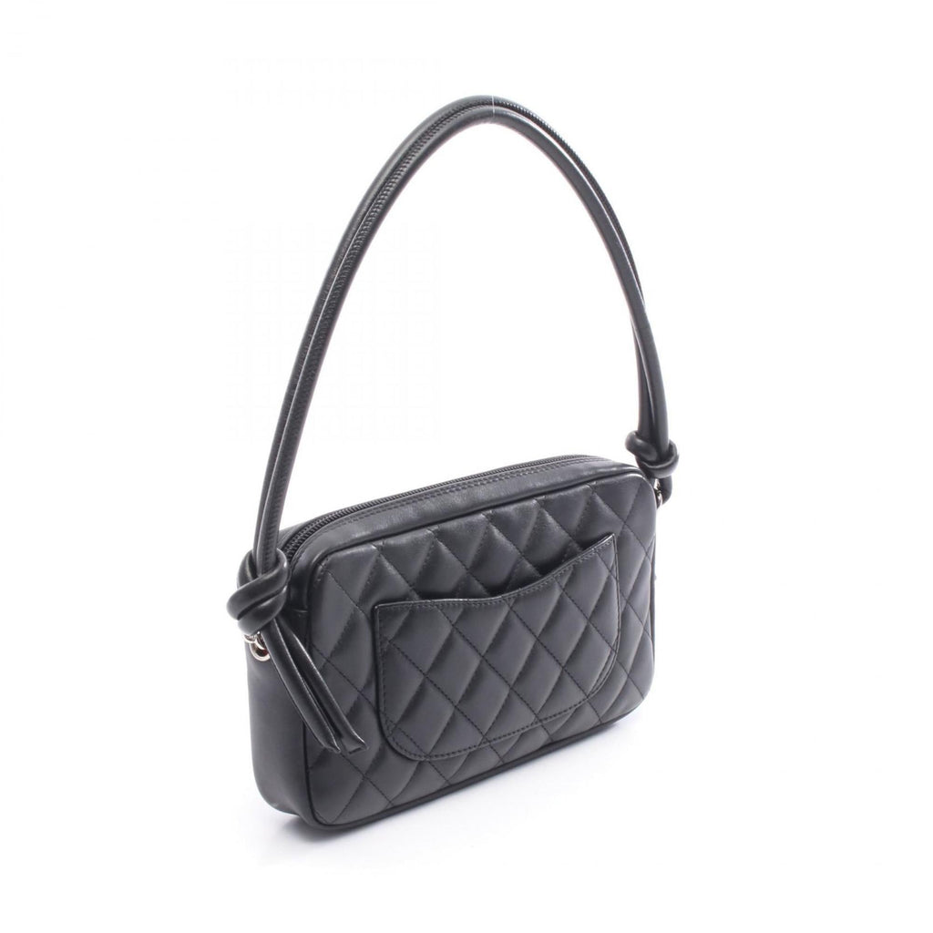 Chanel Black White Leather Handbag (Pre-Owned)