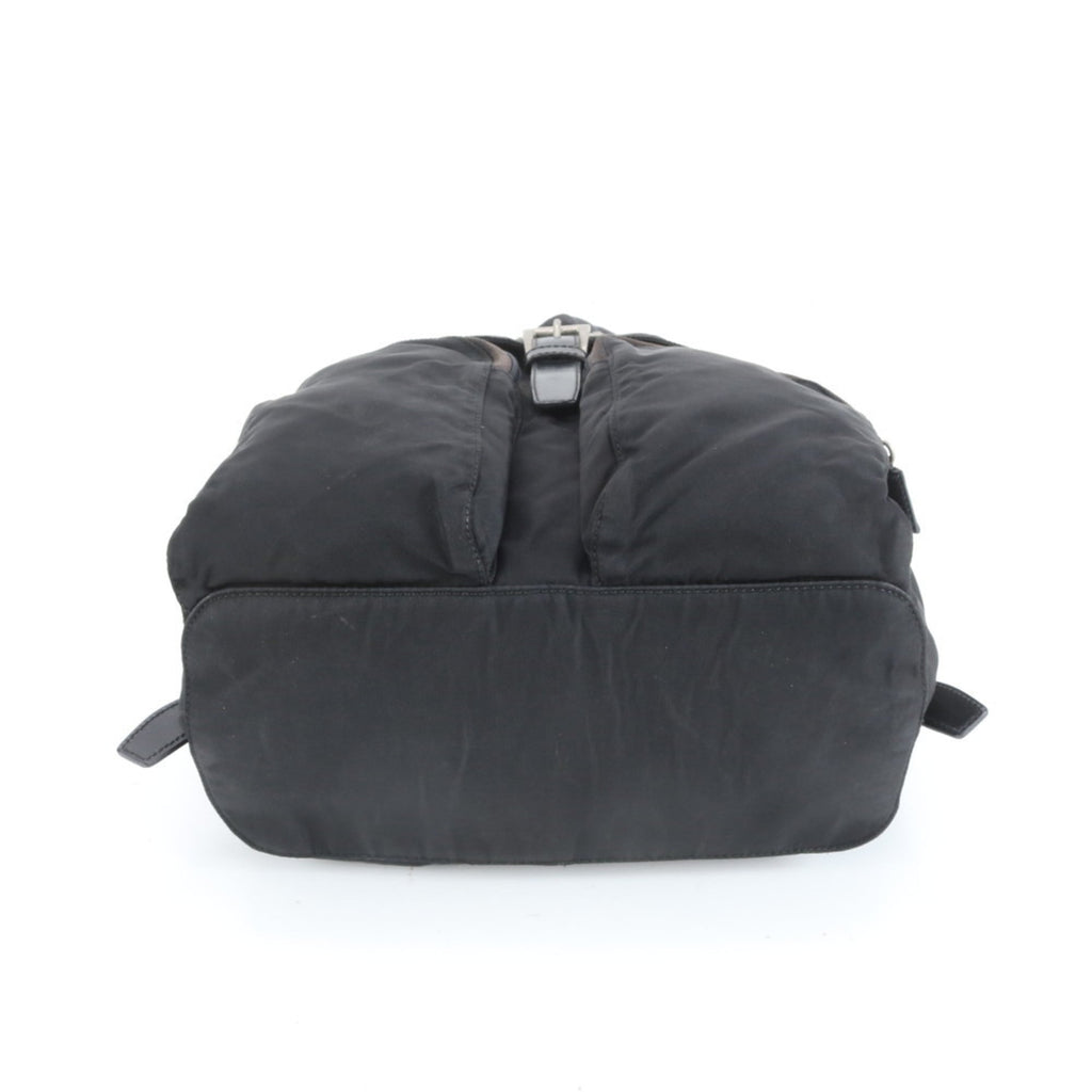 Prada Black Leather Nylon Backpack (Pre-Owned)