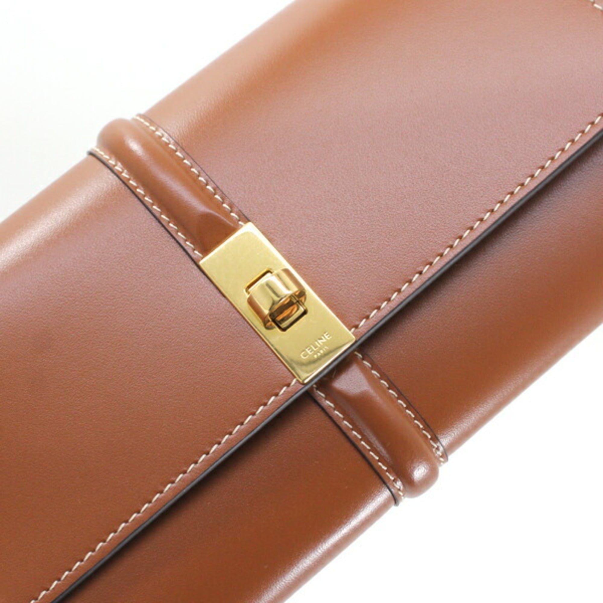Celine Brown Leather Long Wallet (Bi-Fold) (Pre-Owned)