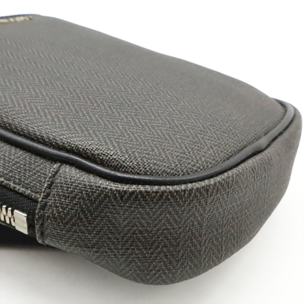 Bvlgari Black Gray Pvc Leather Shoulder Bag Sling Bag (Pre-Owned)