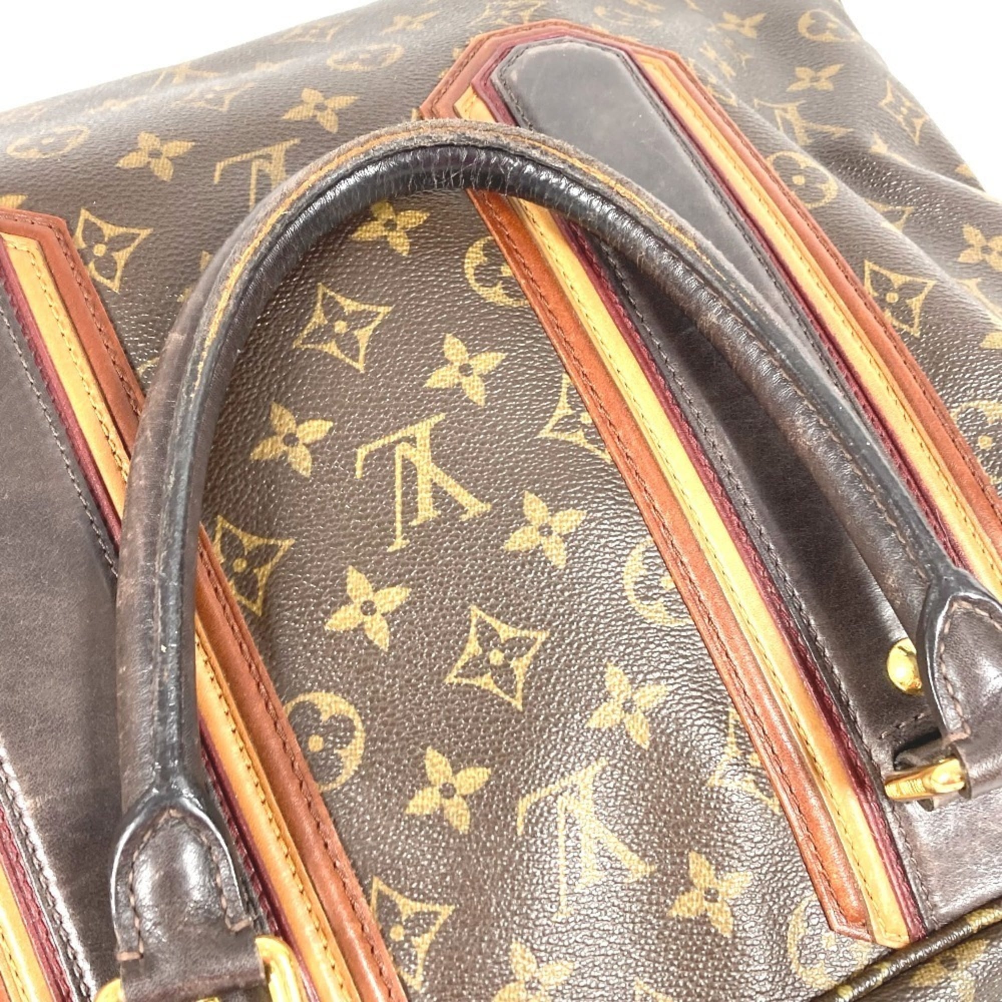 Louis Vuitton Brown Lv Charcoal Monogram Monogram Boston Bag Handbag (Pre-Owned)