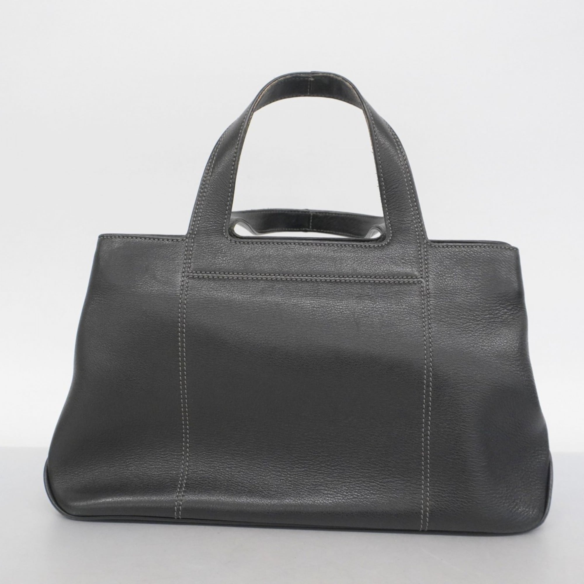 Salvatore Ferragamo Black Leather Handbag (Pre-Owned)