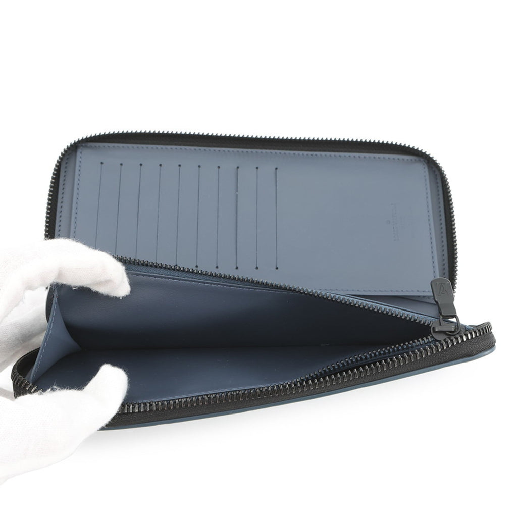 Louis Vuitton Monogram Shadow Navy Monogram Shadow Long Wallet (Bi-Fold) (Pre-Owned)