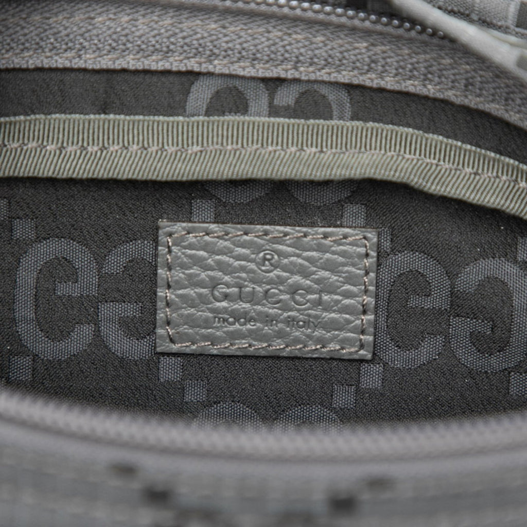 Gucci Gray Nylon Leather Fanny Pack (Pre-Owned)