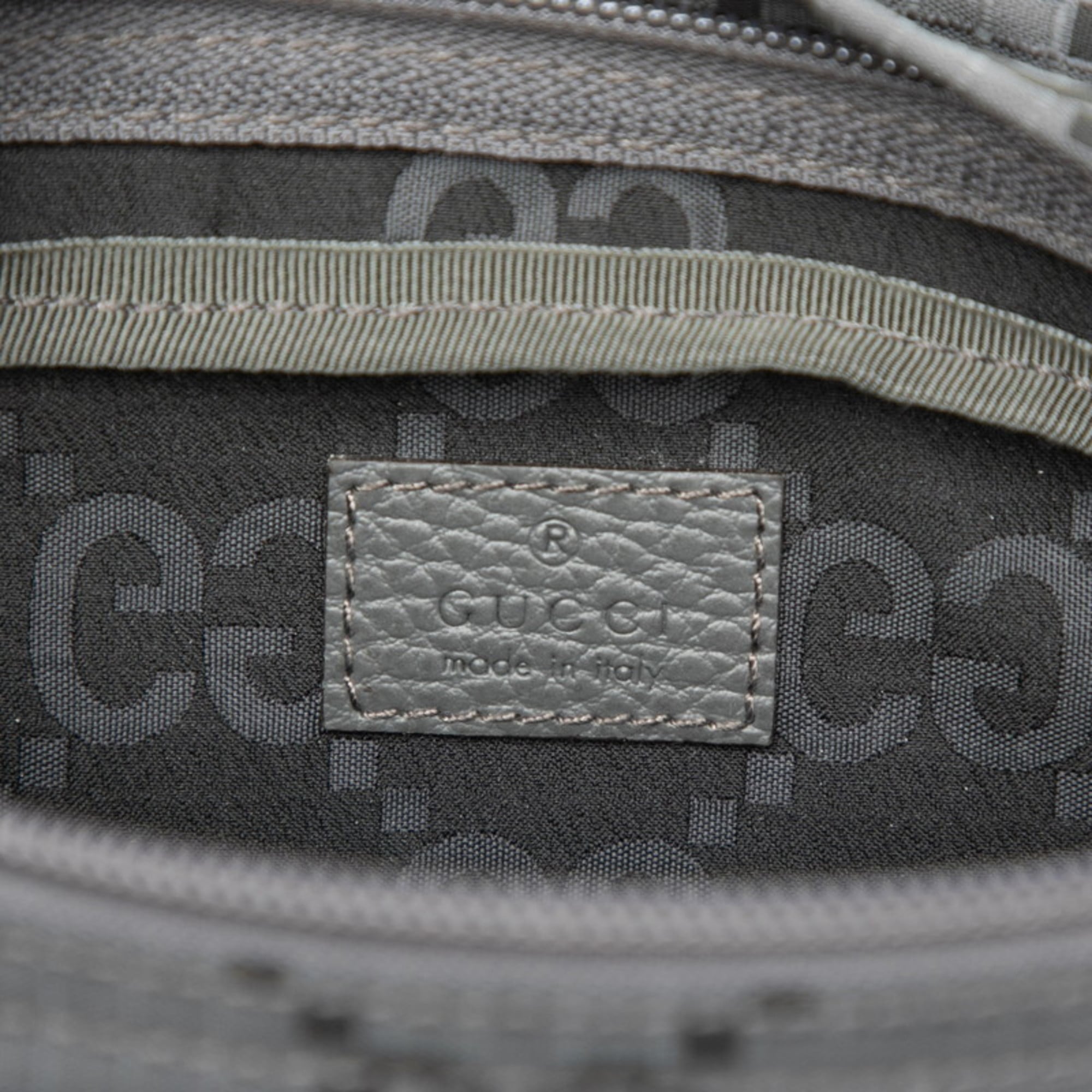 Gucci Gray Nylon Leather Fanny Pack (Pre-Owned)