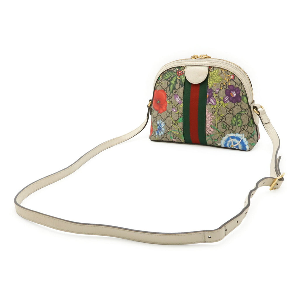 Gucci Beige Ivory Multi-Color Gg Supreme Canvas Leather Pochette Shoulder Bag (Pre-Owned)