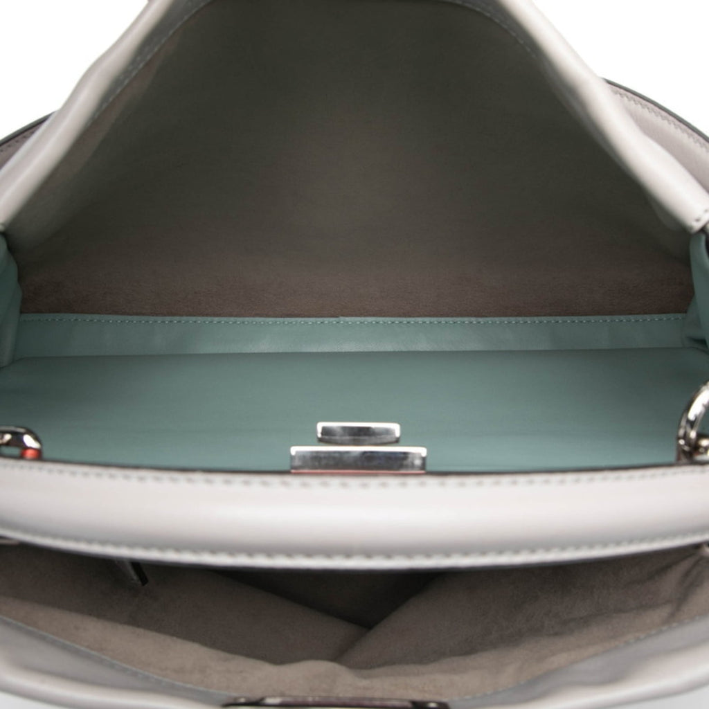 Fendi Gray Leather Handbag Shoulder Bag (Pre-Owned)
