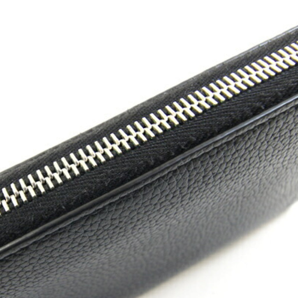 Saint Laurent Black Leather Long Wallet (Bi-Fold) (Pre-Owned)