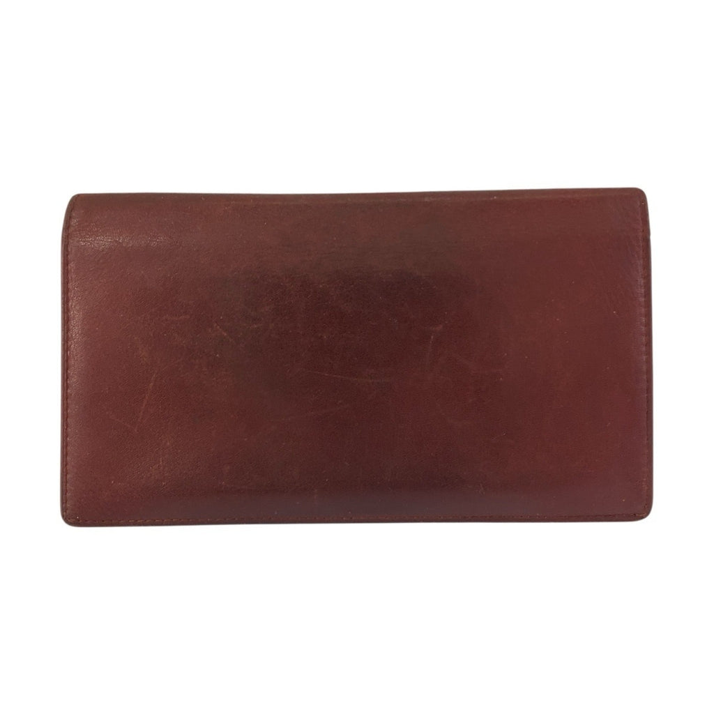 Cartier Bordeaux Leather Long Wallet (Bi-Fold) (Pre-Owned)