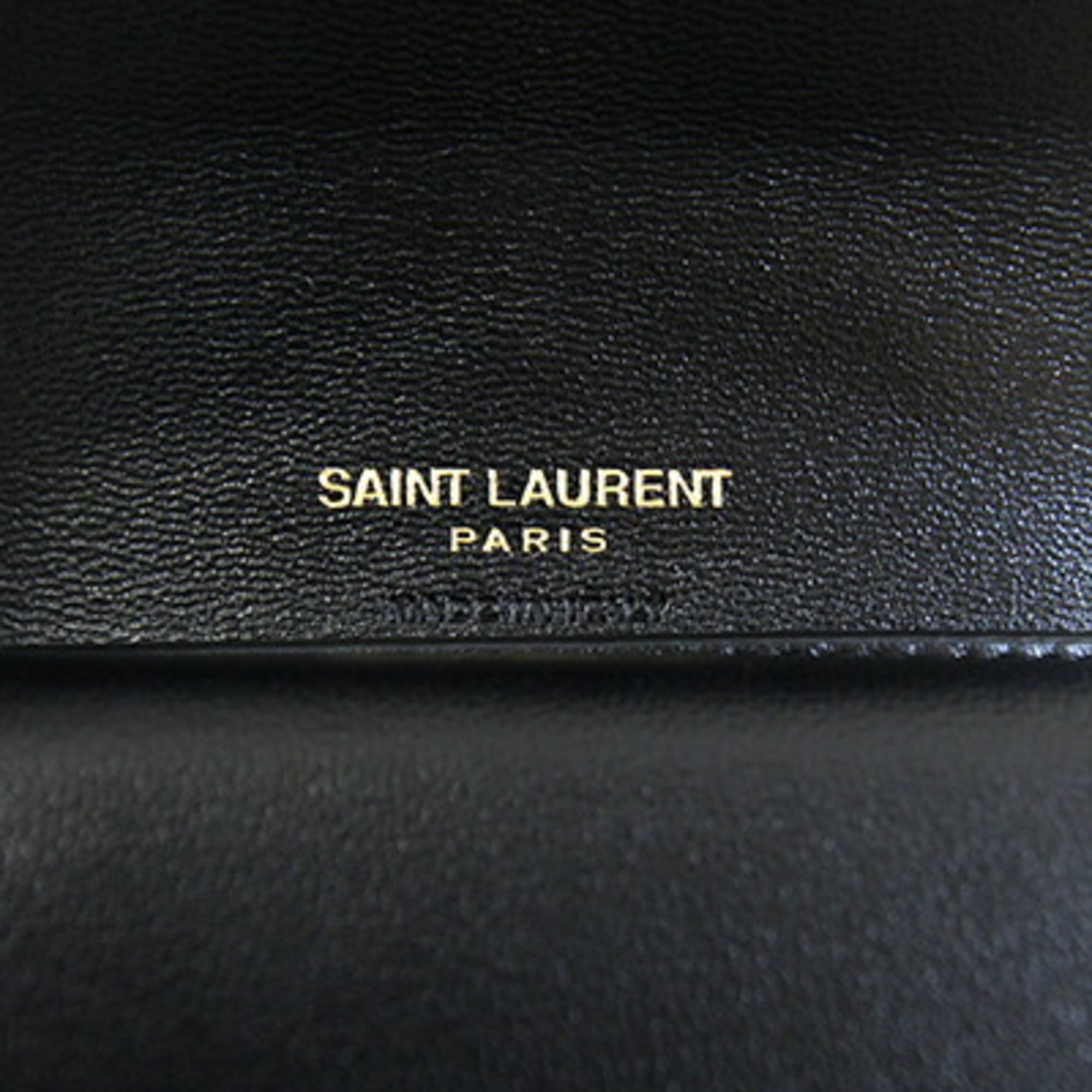 Saint Laurent Black Leather Wallet (Tri-Fold) (Pre-Owned)