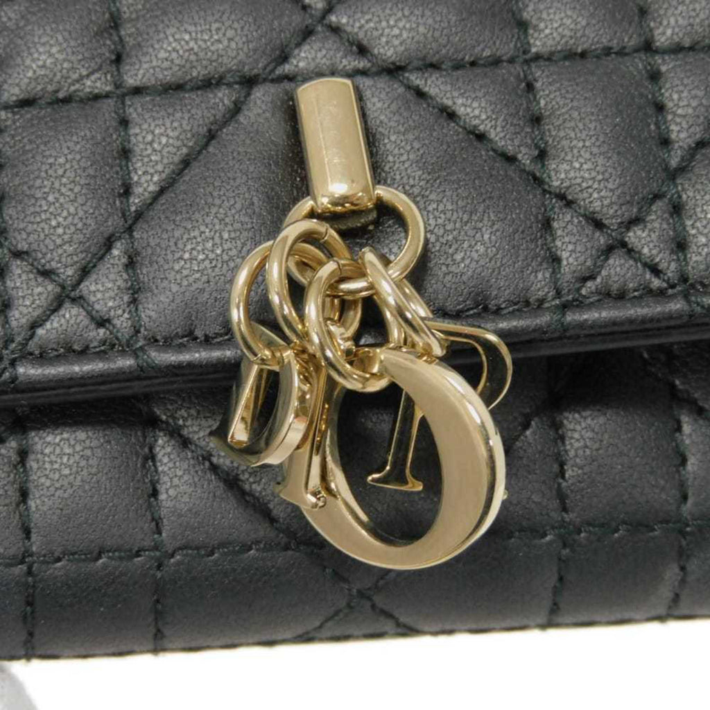 Christian Dior Black Leather Wallet (Bi-Fold) (Pre-Owned)