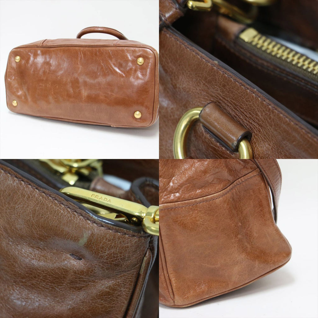 Prada Brown Leather Handbag (Pre-Owned)