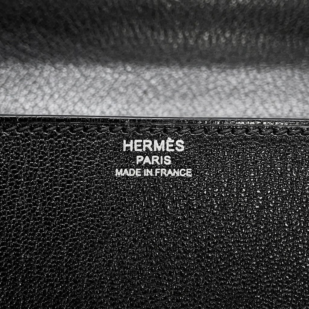 Hermes Black Chevre Myzore Leather Shoulder Bag (Pre-Owned)