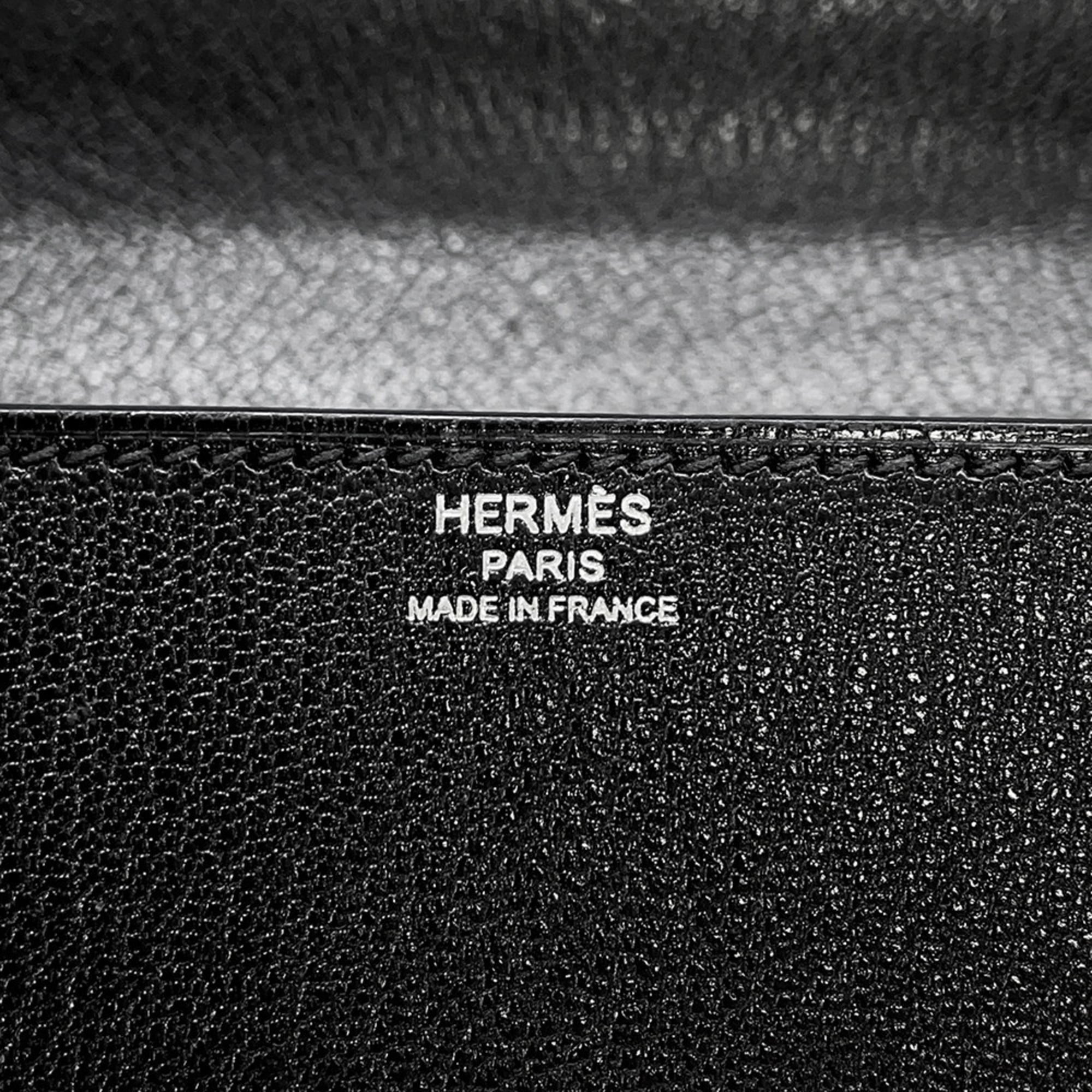 Hermes Black Chevre Myzore Leather Shoulder Bag (Pre-Owned)