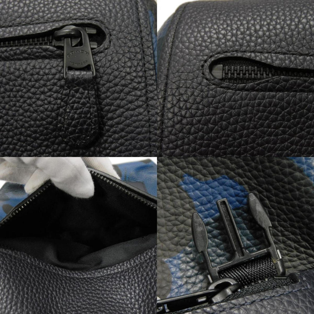 Coach Black Blue Leather Backpack (Pre-Owned)