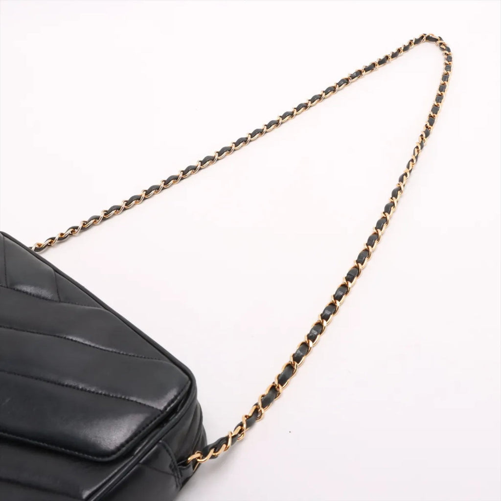 Chanel Navy Leather Shoulder Bag (Pre-Owned)