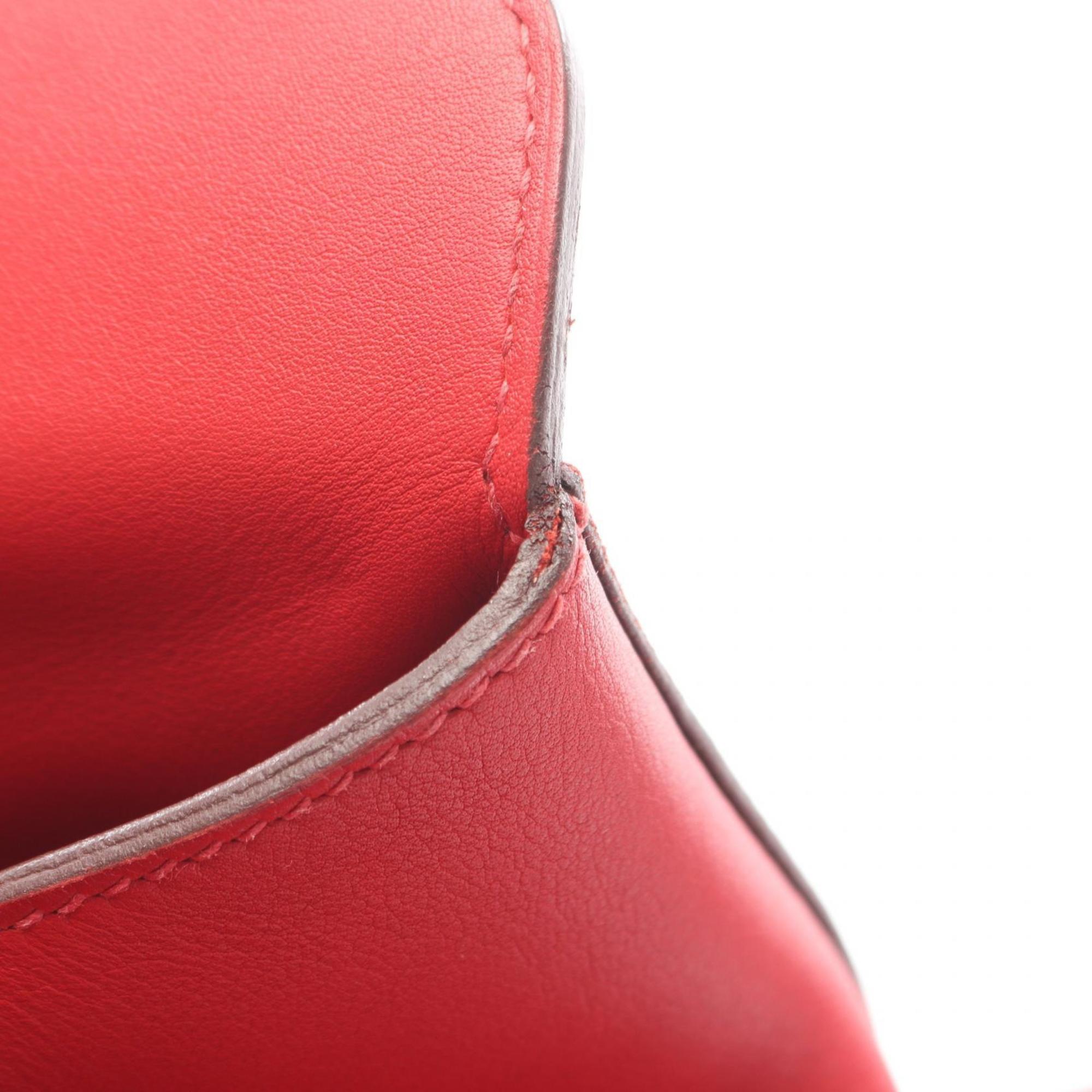 Hermes Red Color Swift Leather Handbag (Pre-Owned)