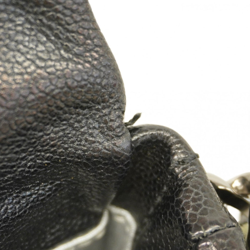 Chanel Black Grained Calfskin Shoulder Bag (Pre-Owned)