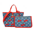 Louis Vuitton Blue Red Color Handbag (Pre-Owned)