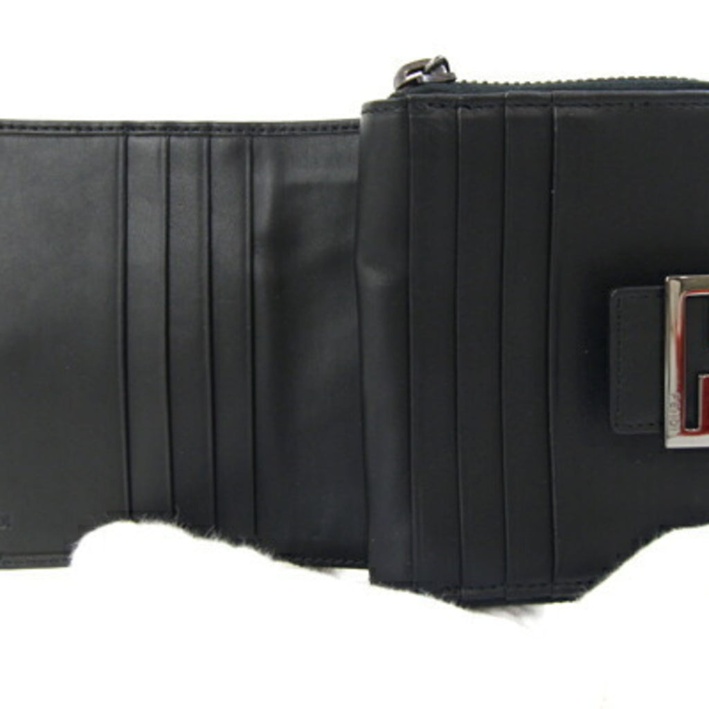 Fendi Black Canvas Leather Wallet (Bi-Fold) (Pre-Owned)