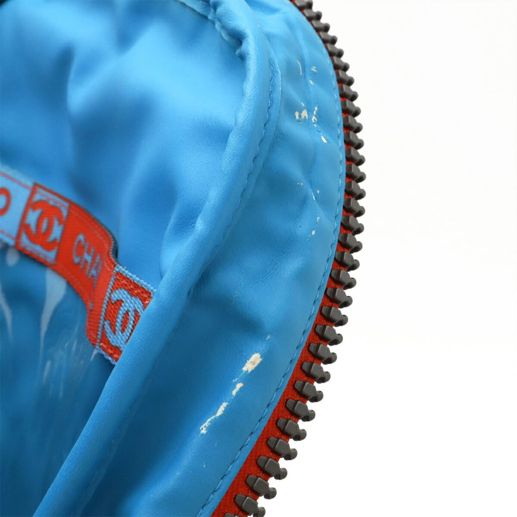 Chanel Sport Light Blue Orange Red Canvas Backpack (Pre-Owned)
