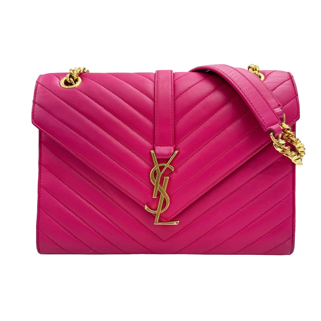 Yves Saint Laurent Pink Leather Shoulder Bag (Pre-Owned)