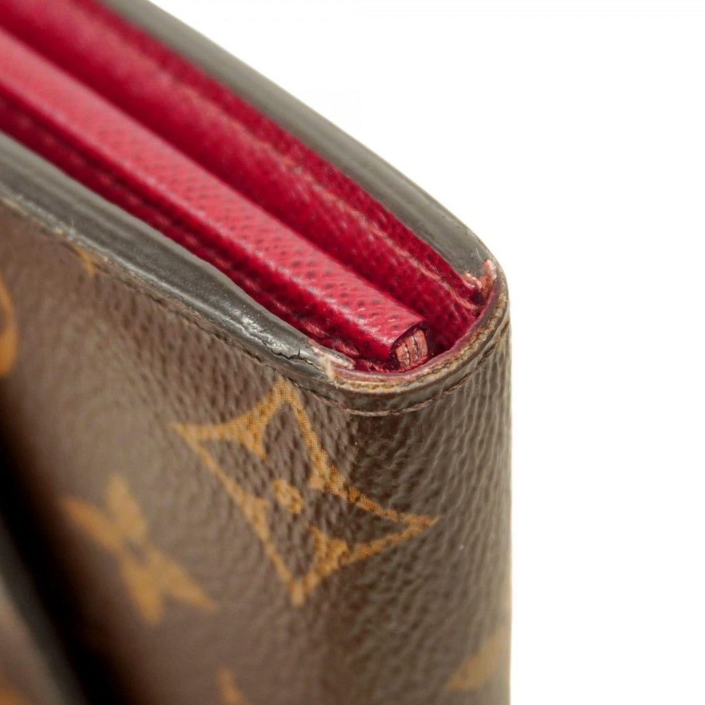 Louis Vuitton Brown Fuchsia Long Wallet (Bi-Fold) (Pre-Owned)