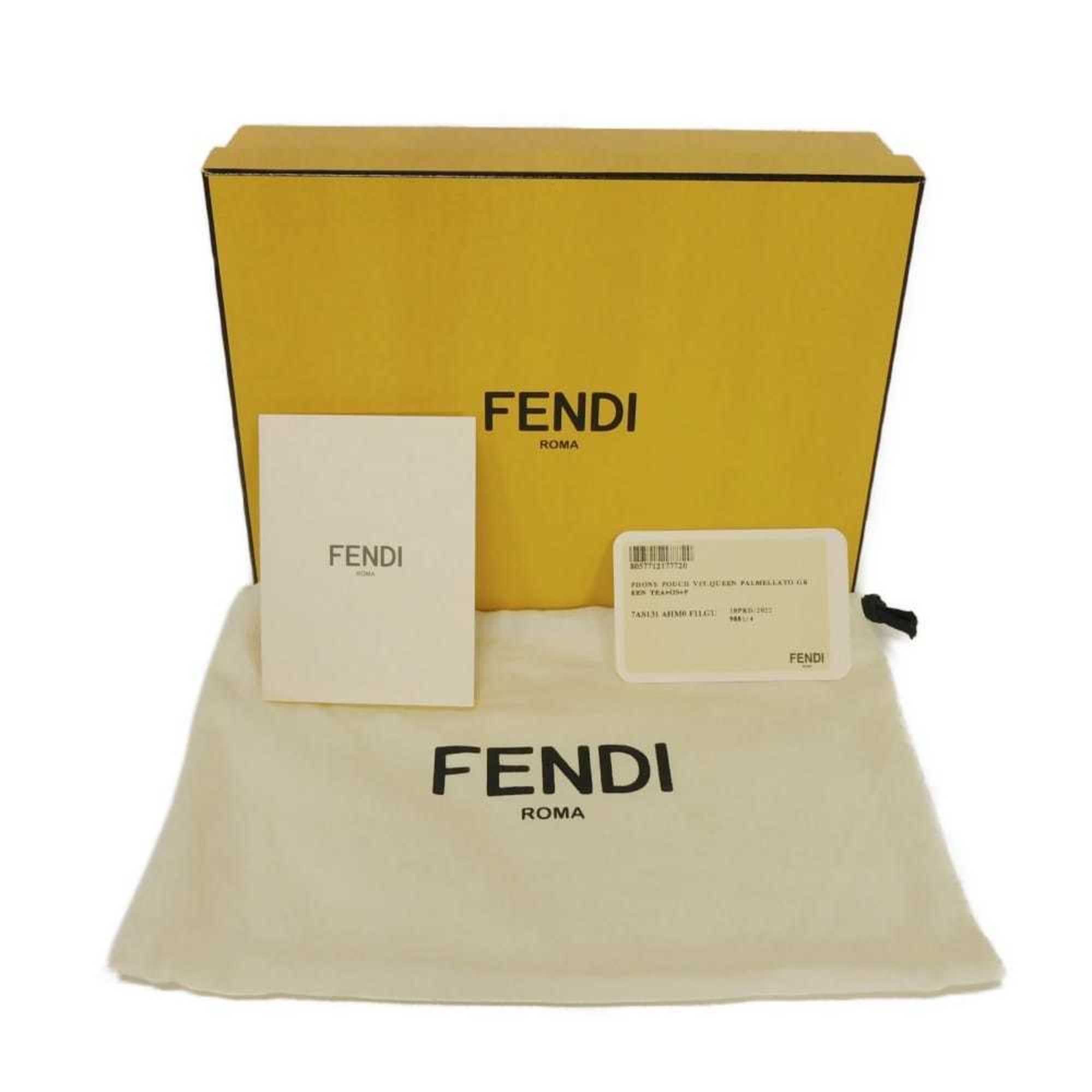 Fendi Light Green Leather Phone Wallet (Pre-Owned)