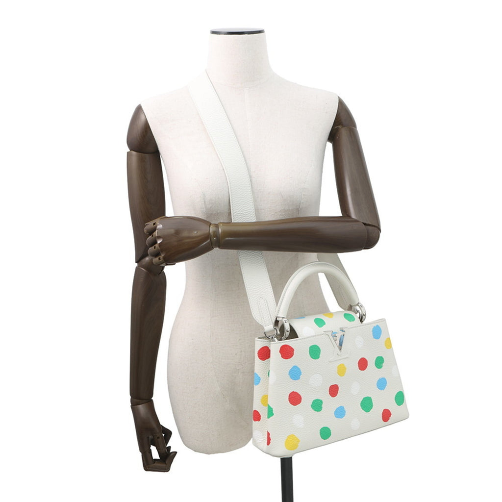 Louis Vuitton Multi-Color White Leather Handbag (Pre-Owned)