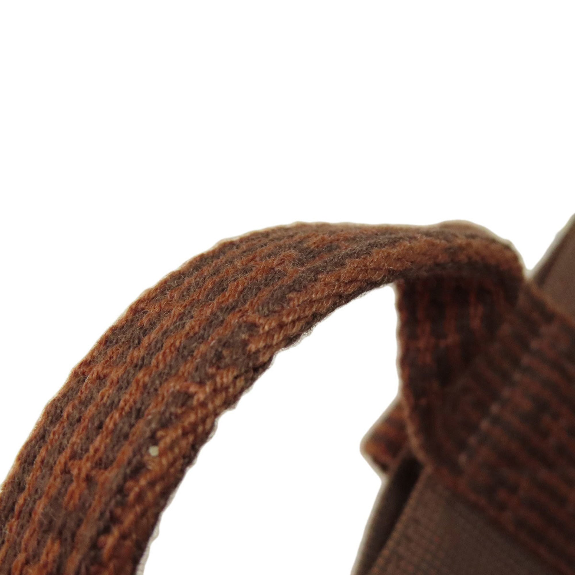 Hermes Brown Canvas Backpack (Pre-Owned)
