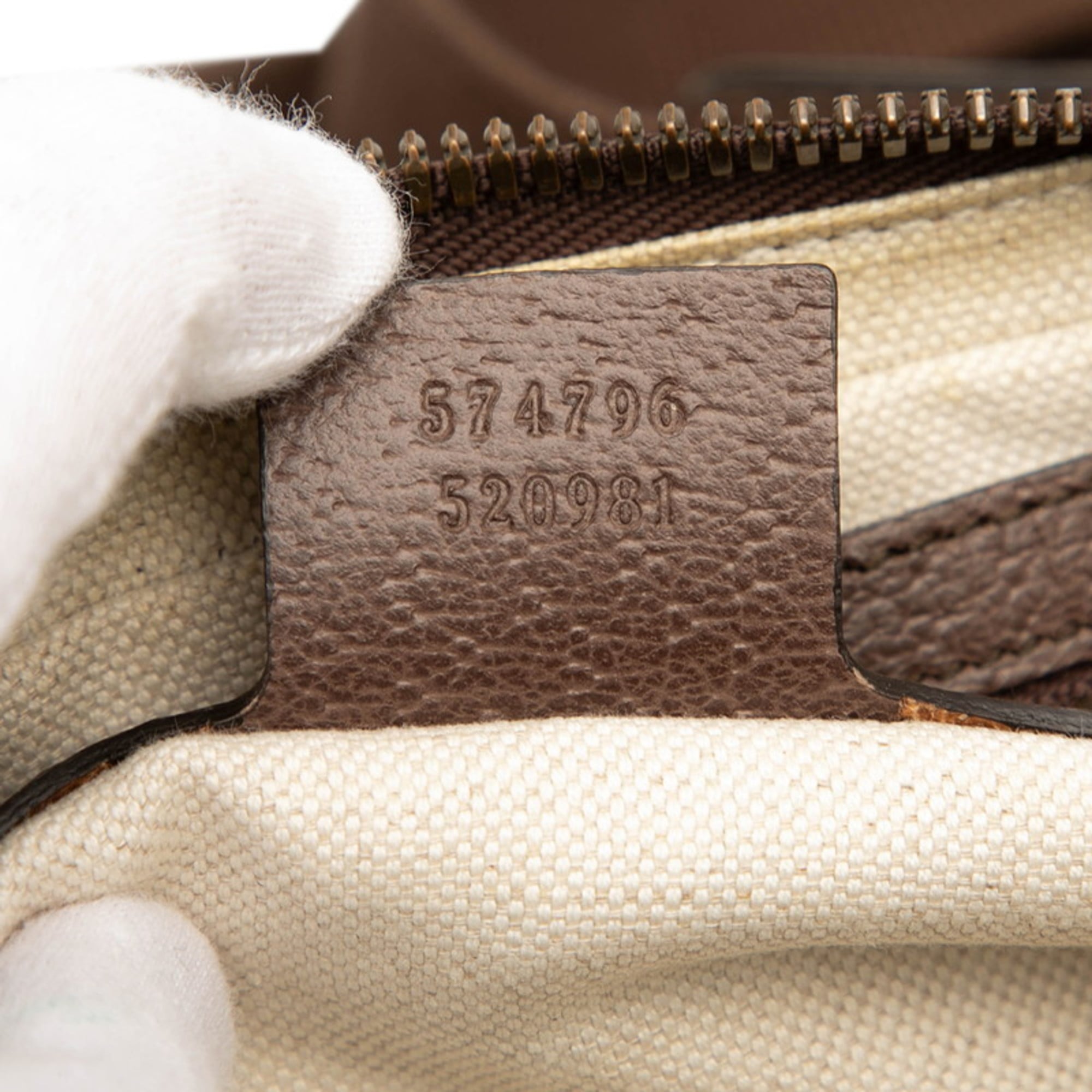 Gucci Beige Brown Pvc Leather Sling Bag (Pre-Owned)