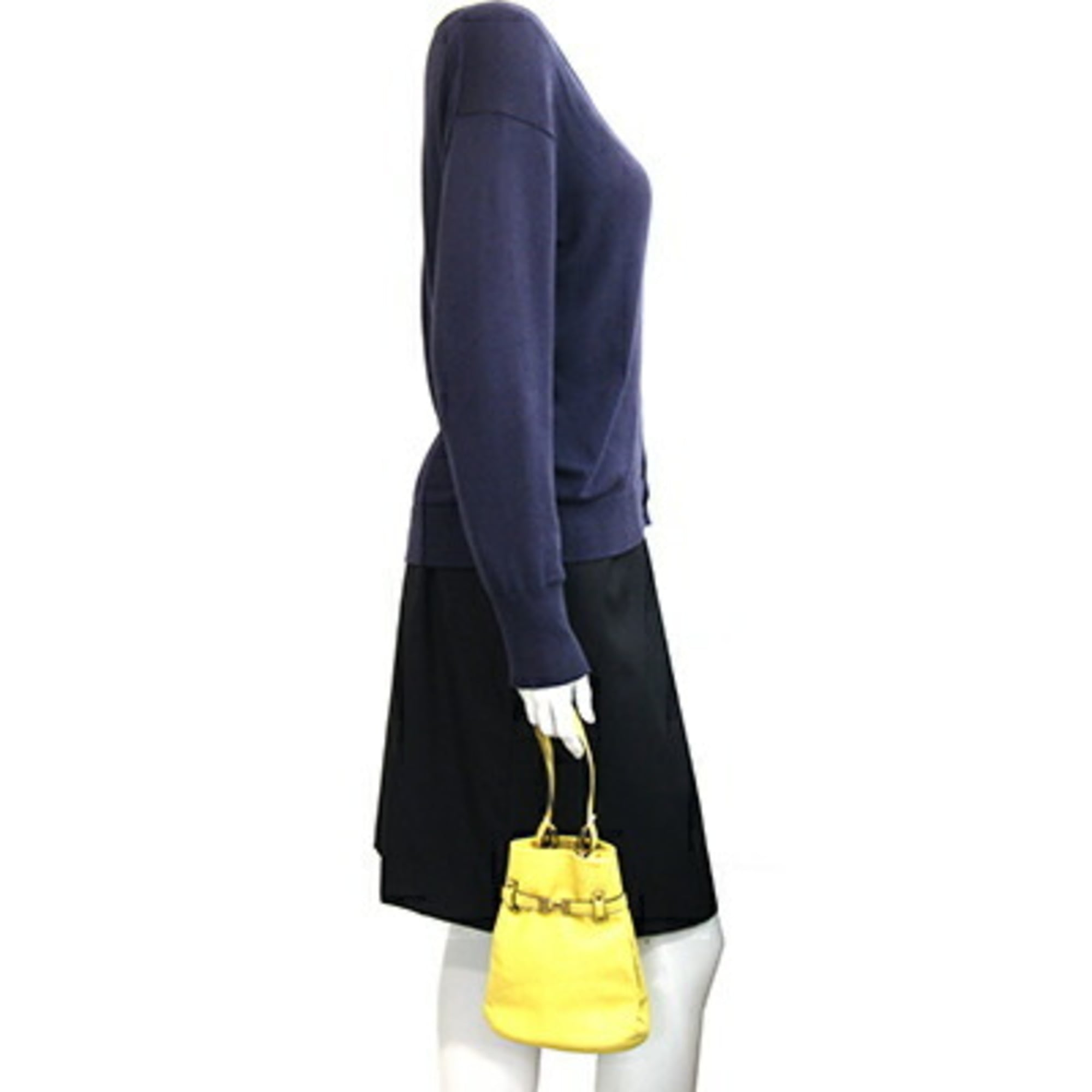 Gucci Yellow Leather Handbag (Pre-Owned)