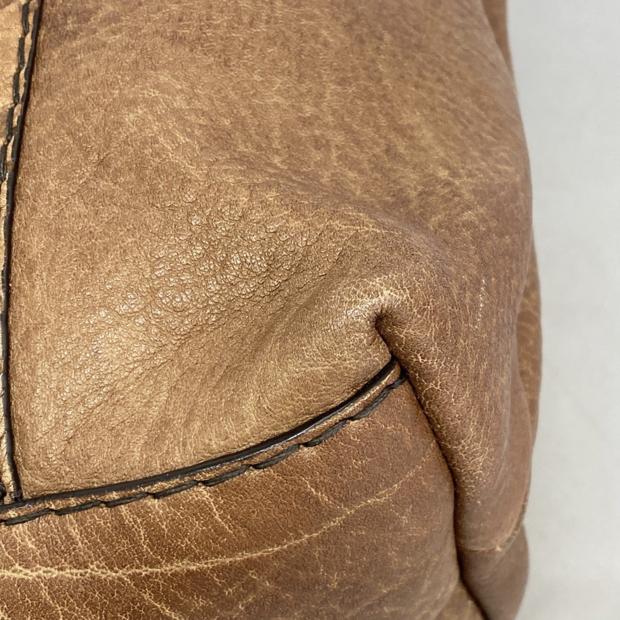 Gucci Brown Leather Tote Bag (Pre-Owned)