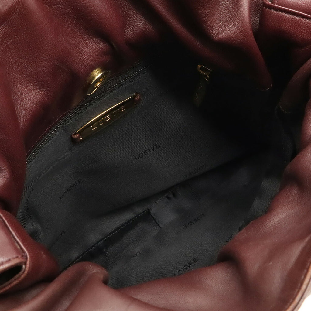 Loewe Bordeaux Nappa Leather Shoulder Bag (Pre-Owned)