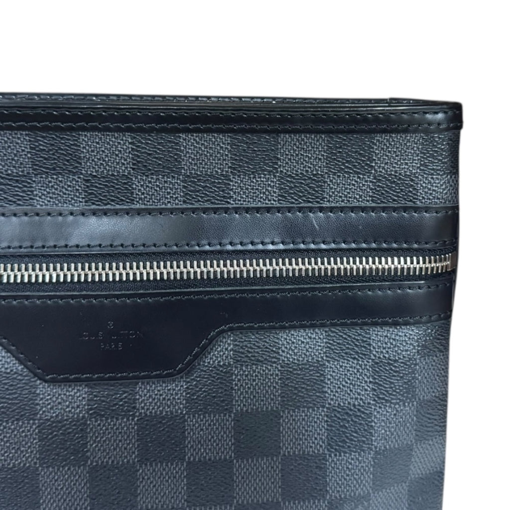Louis Vuitton Black Grape Damier Graphite Shoulder Bag (Pre-Owned)